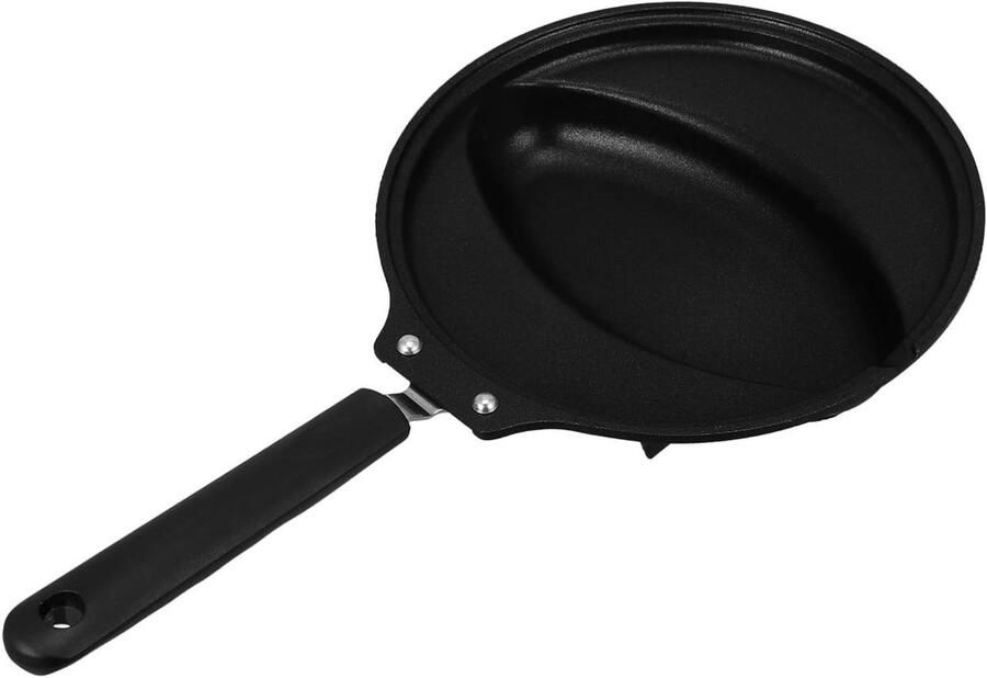 Koekenpan Omeletpan Frituurpan Ontbijt Maken Antiaanbaklaag 38 cm Zwart