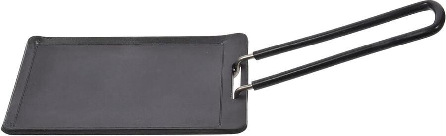 Mini Grillpan Compacte Koekenpan Buiten Koken Antiaanbaklaag 25 cm Lengte Zwart