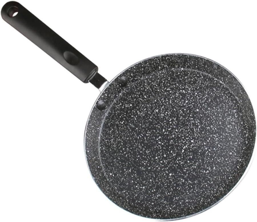 Koekenpan Omeletpan Grillpan Ontbijt Maken Keramische Coating 41x24x2 cm Zwart