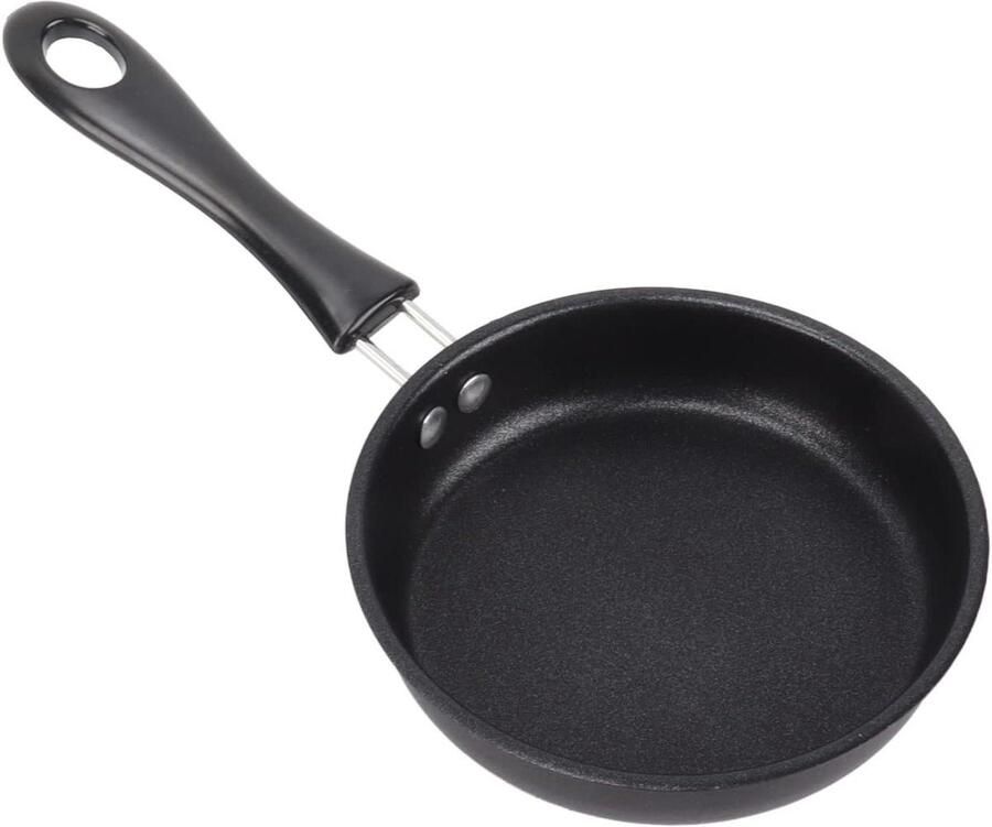 Koekenpan Omeletpan Kleine Pan Ontbijt Maken Antiaanbaklaag Roestvrij Staal 20 Centimeter Zilver