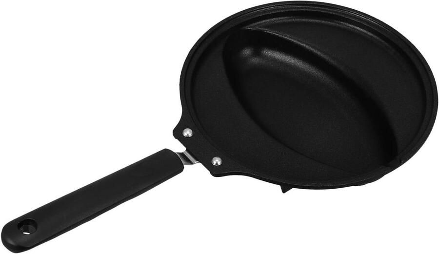 Koekenpan Omeletpan Koekenpan Eieren Bakken Non-stick Coating 38x25x9.5cm Zwart