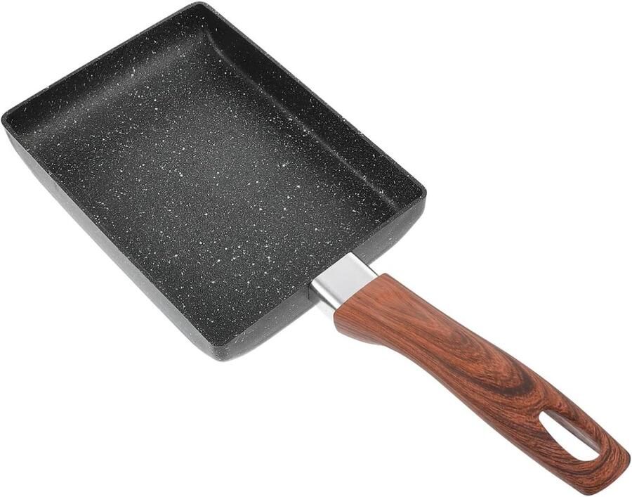 Koekenpan Omeletpan Ontbijt Maken Antiaanbaklaag 35.5 cm Zwart