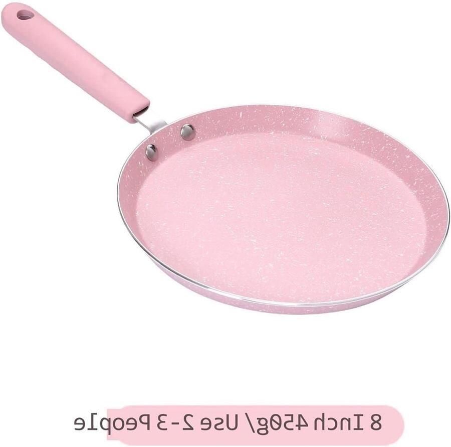 Koekenpan Omeletpan Ontbijt Maken Non-stick Coating 8 inch Roze