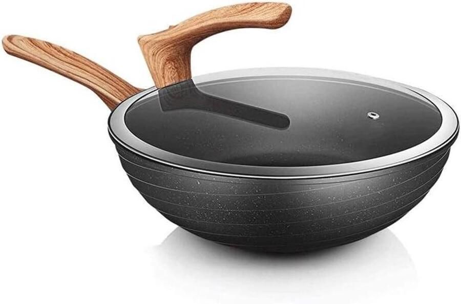 Koekenpan Omeletpan Pannenkoekenpan Ontbijt Bakken Ergonomisch Koel Handvat 26 cm Zwart