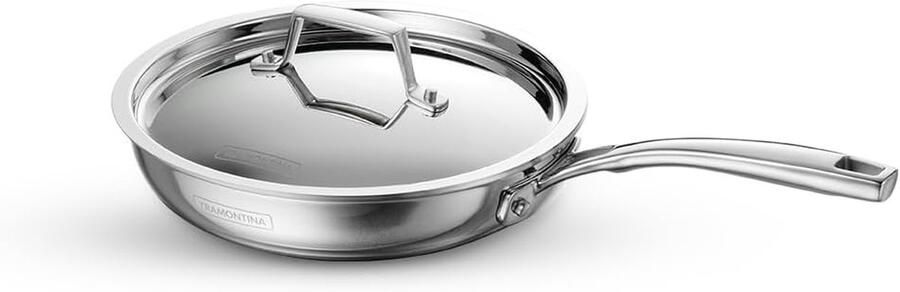 Koekenpan Omeletpan Sauteerpan Gezond Koken Drievoudig Materiaal 26 cm Staal