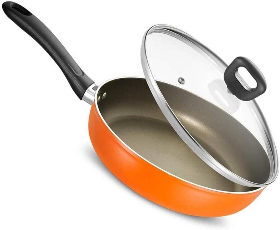 Koekenpan Omeletpan steelpan Lekkere maaltijden bereiden Antiaanbaklaag Grote capaciteit Zwart