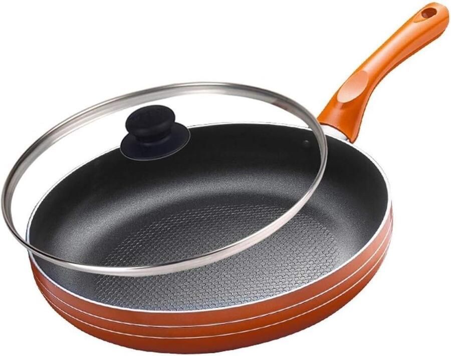 Koekenpan Omeletpan steelpan Ontbijt bereiden Gelijkmatige warmteafvoer 26 cm Zwart