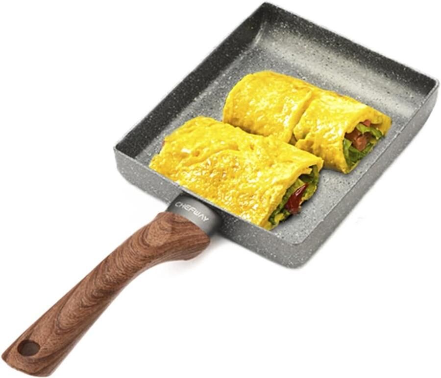 Koekenpan Omeletpan Yaki pan Ontbijt Bereiden Antiaanbaklaag Klein Zwart