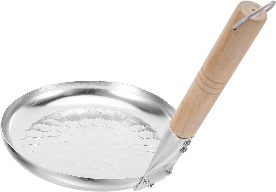 Koekenpan Ontbijtpan Grillpan Eieren Bakken Antiaanbaklaag 20 x 16 cm Zilver