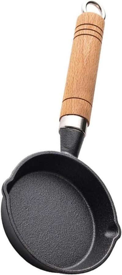 Koekenpan Ontbijtpan Omeletpan Eieren Bakken Gelijkmatige Warmteverdeling 30x13x3.5 cm Zwart