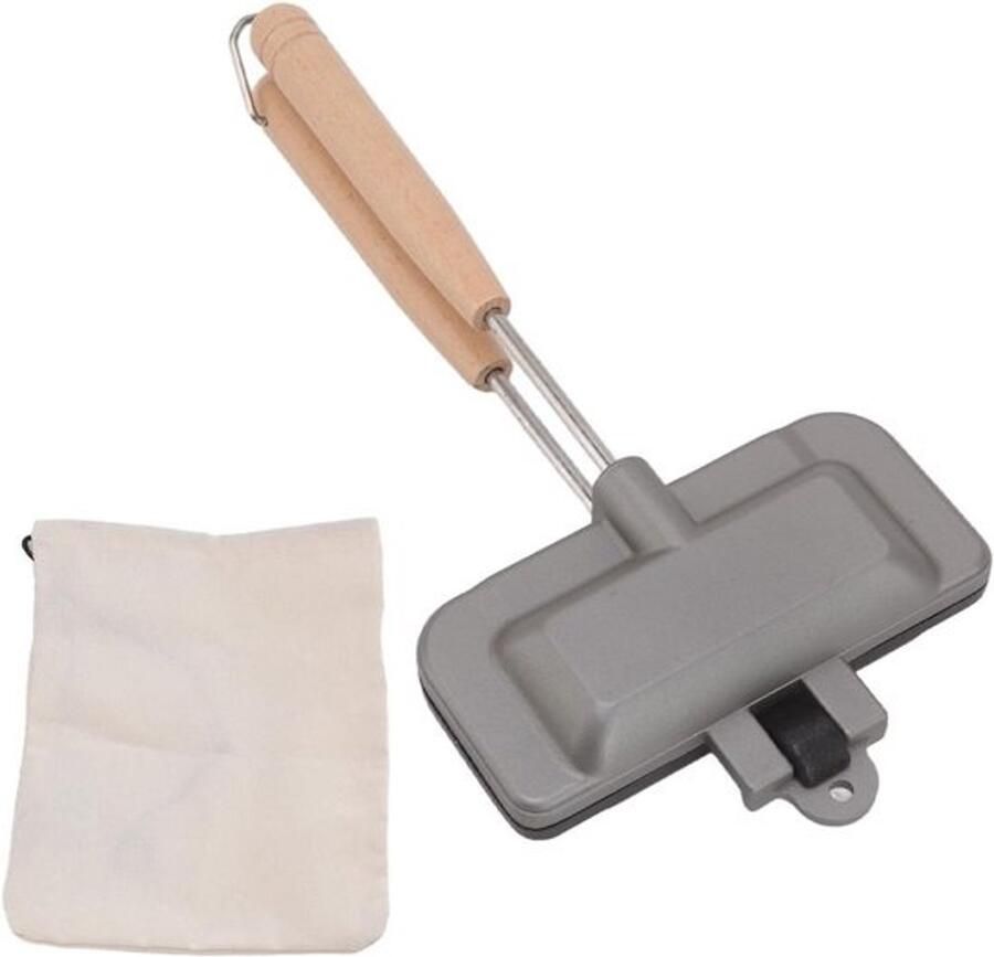 Koekenpan Ontbijtpan Voor het maken van sandwiches Afneembaar handvat Compact formaat Zwart