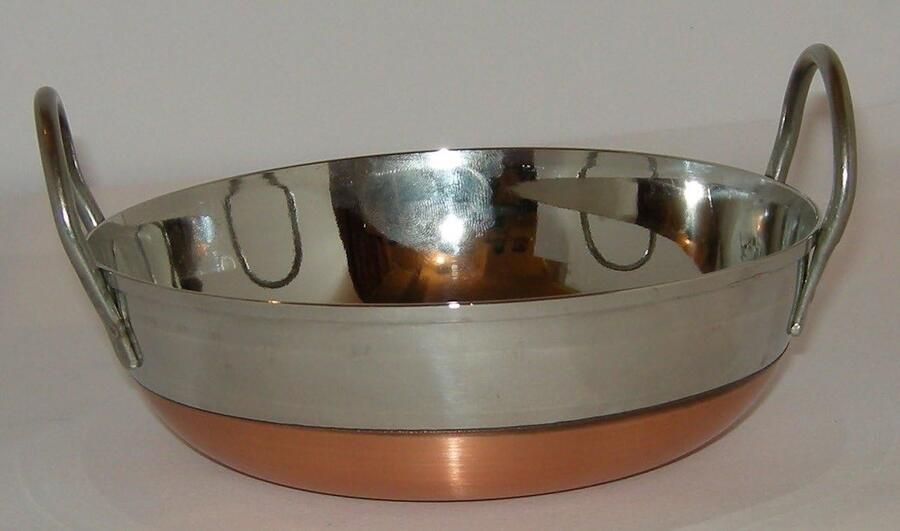 Koekenpan pan Koken Koperen bodem Ø 20 cm Zilverkleurig