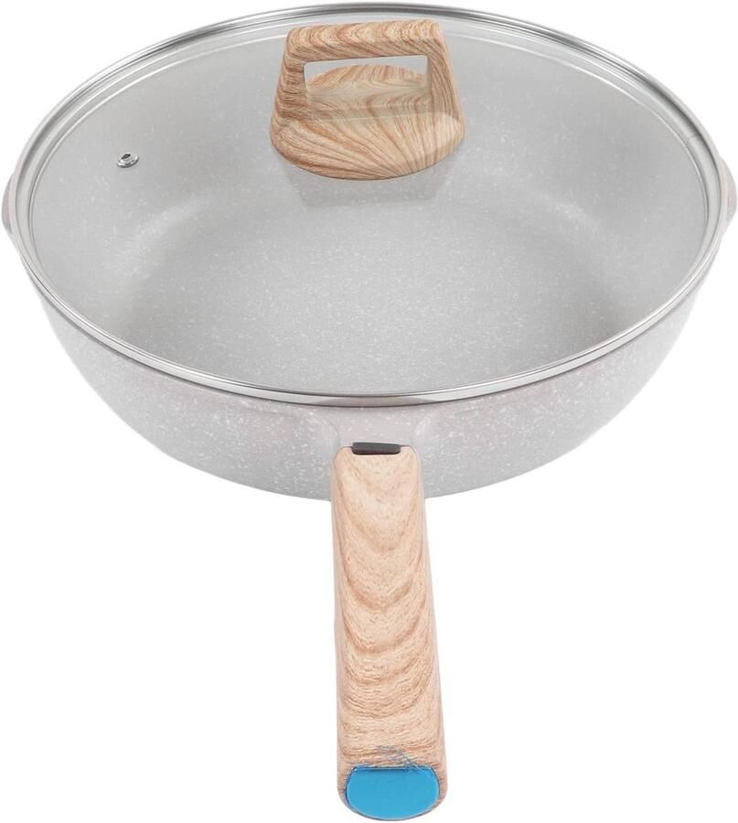 Koekenpan pan Thuis koken Grote capaciteit 28 cm Zwart