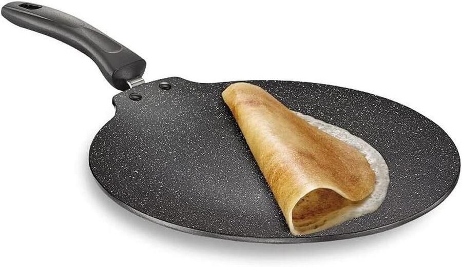 Koekenpan Pannenkoek Pan Lekker Ontbijten Sterke Antiaanbaklaag 28 cm Zwart