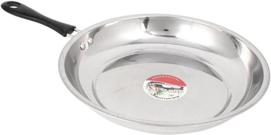 Koekenpan Pannenkoek pan Ontbijt maken Comfortabel handvat 27.5 cm Zilver met zwart