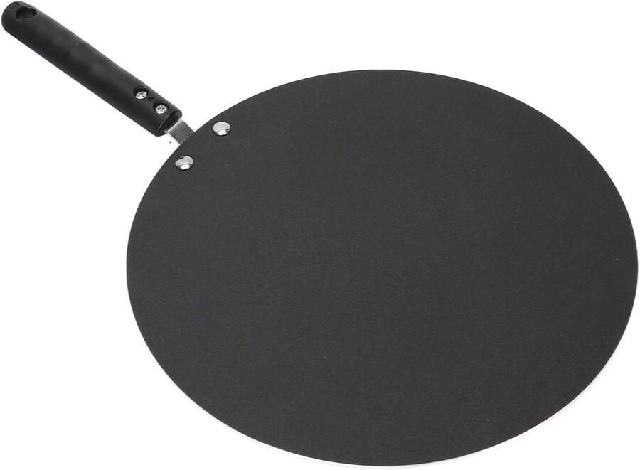 Crêpepan met anti-aanbaklaag Pannenkoekenpan platte koekepan Ontbijt maken Uniforme warmtegeleiding Rond Zwart