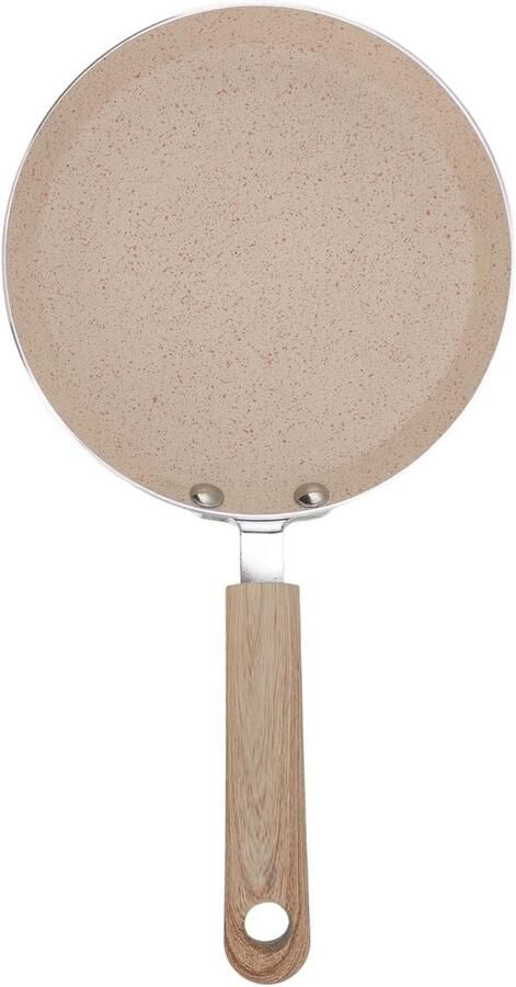 Koekenpan Pannenkoekenpan Koekenpan Ontbijt Bakken Anti-aanbaklaag 18 cm Beige