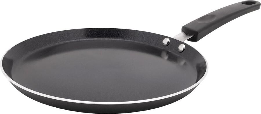Koekenpan Pannenkoekenpan Lekker Koken Antiaanbaklaag 25 cm Zwart