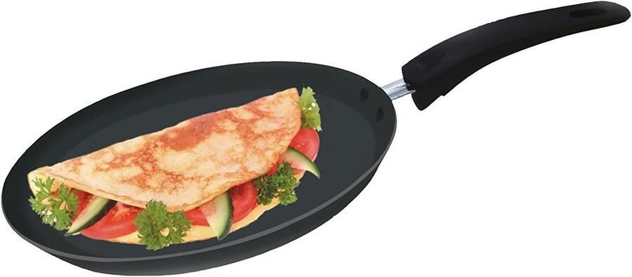 Koekenpan Pannenkoekenpan Lekkere Pannenkoeken Keramische Coating 24 cm Zwart
