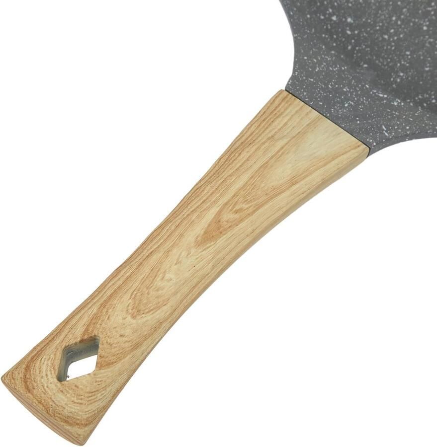 Koekenpan Pannenkoekenpan Omeletpan Dagelijks Koken Gelijkmatige Warmte 24cm Zwart