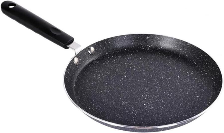 Koekenpan Pannenkoekenpan Omeletpan Ontbijt Bakken Antiaanbaklaag 26 cm Zwart