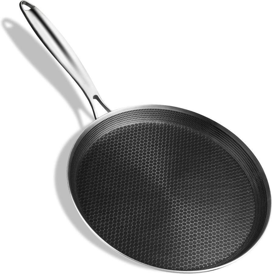 Koekenpan Pannenkoekenpan Omlet Lekker Koken Honeycomb Non-stick 28 cm Zwart