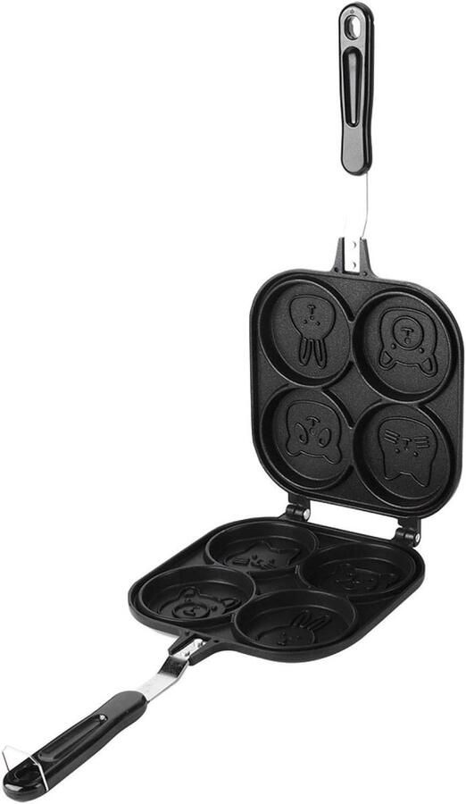 Koekenpan Pannenkoekenpan Ontbijt Bakken Antiaanbaklaag 19 cm Zwart