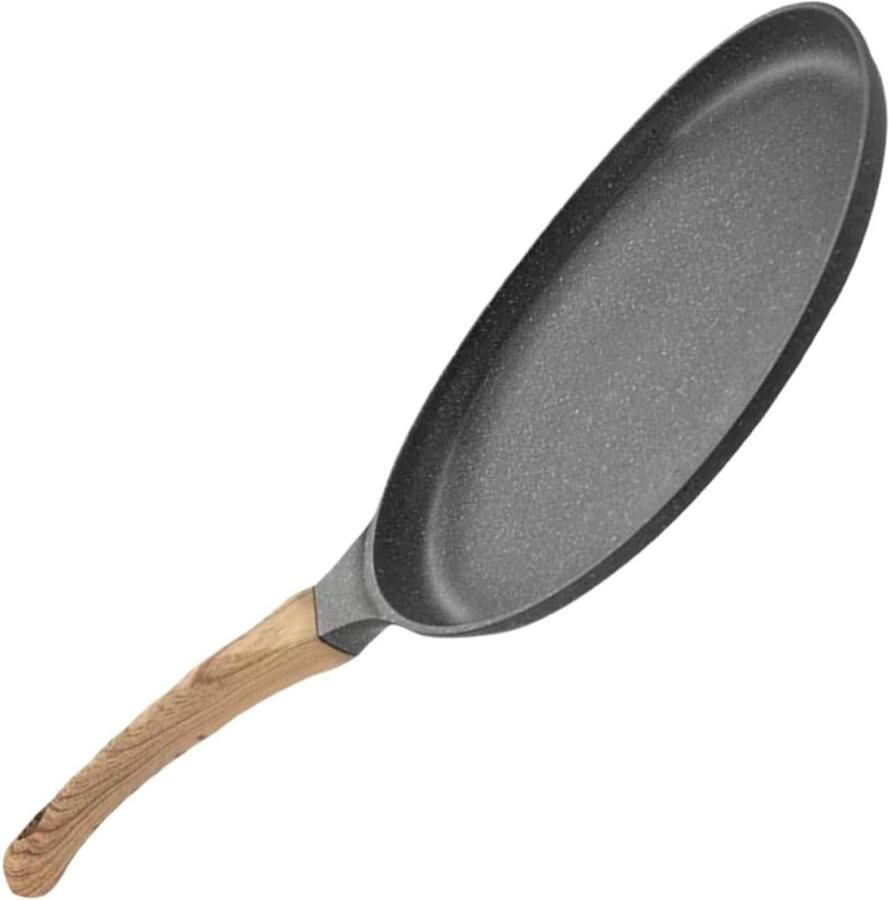 Koekenpan Pannenkoekenpan Ontbijt Bakken Antiaanbaklaag 35x20x2 cm Zilver