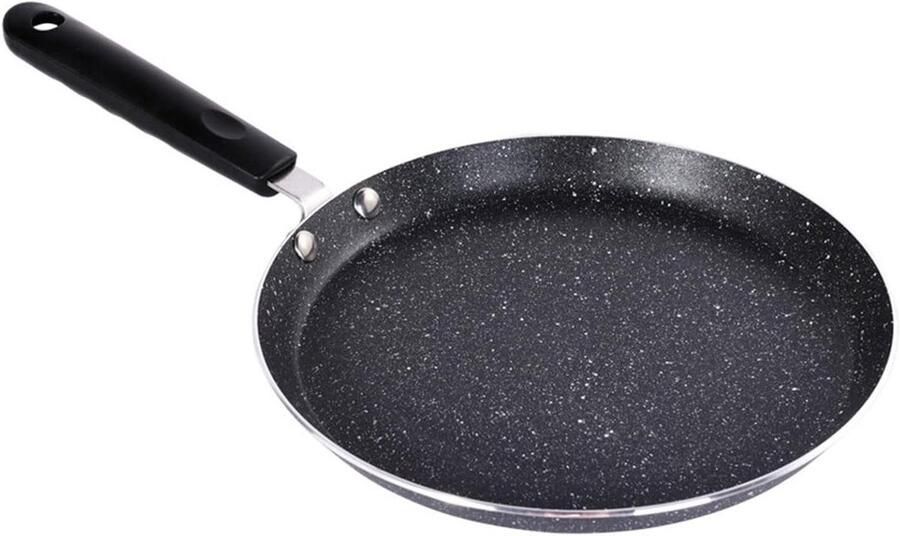 Koekenpan Pannenkoekenpan Wok Koken Gerechten Gelijkmatige Warmteverdeling 34 cm Zwart