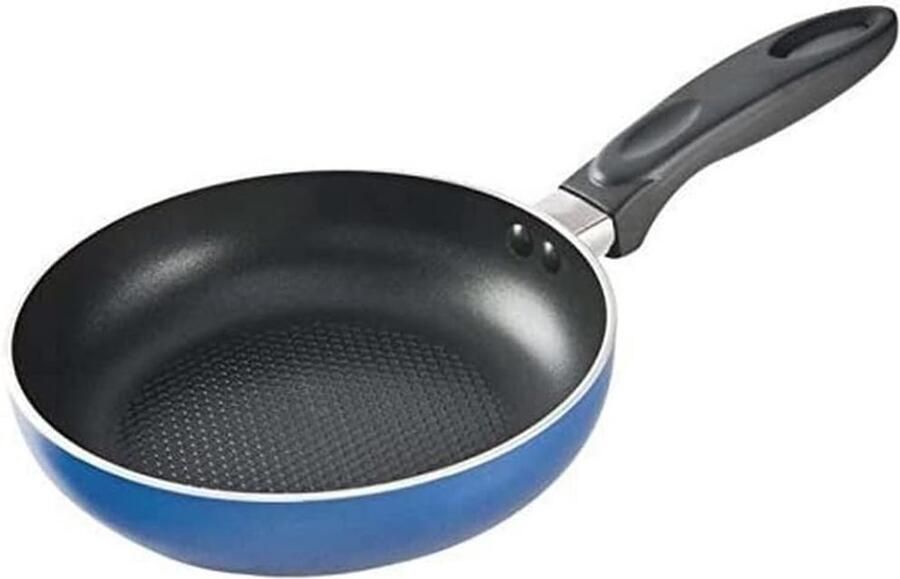 Koekenpan Aluminium Koekenpan Antiaanbak Gezond Koken Geschikt Alle Warmtebronnen Ø 20 cm Blauw
