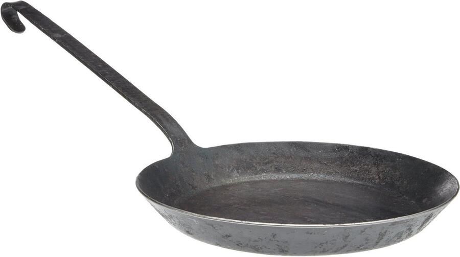 Koekenpan plat handvat Eten Bakken Licht ijzer 32 cm Zwart