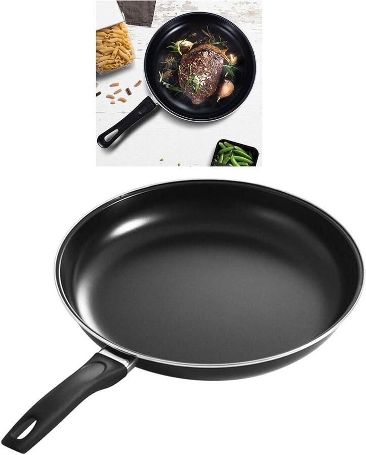 Ronde Koekenpan met Anti-aanbaklaag Veelzijdig Koken Gelijkmatige Warmteverdeling Niet gespecificeerd Niet gespecificeerd
