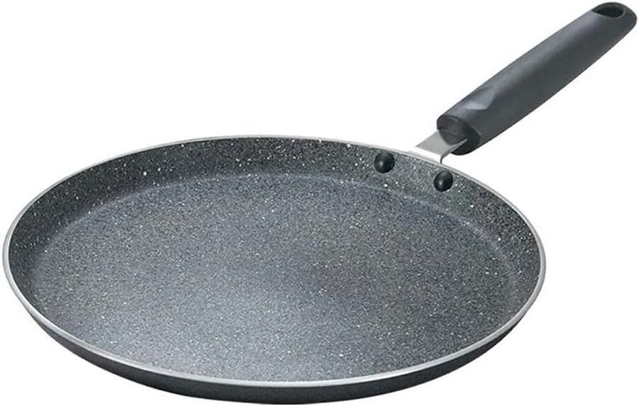 Koekenpan Plat koekenpan Pannenkoeken bakken Met anti-aanbaklaag 30 cm Zwart