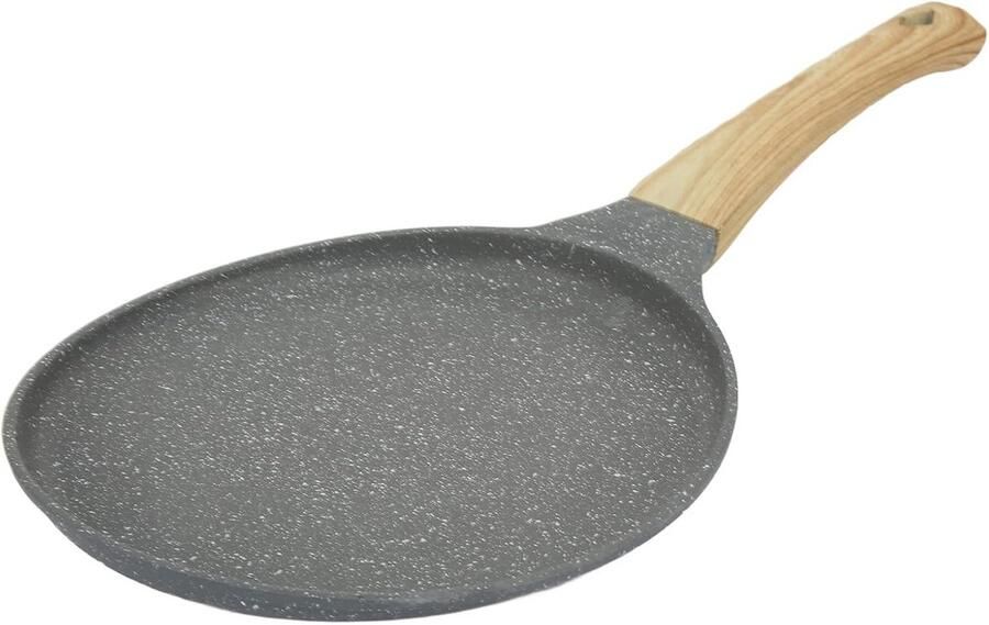 Koekenpan Platte pan Ontbijt Bakken Antiaanbaklaag 28 cm Zwart