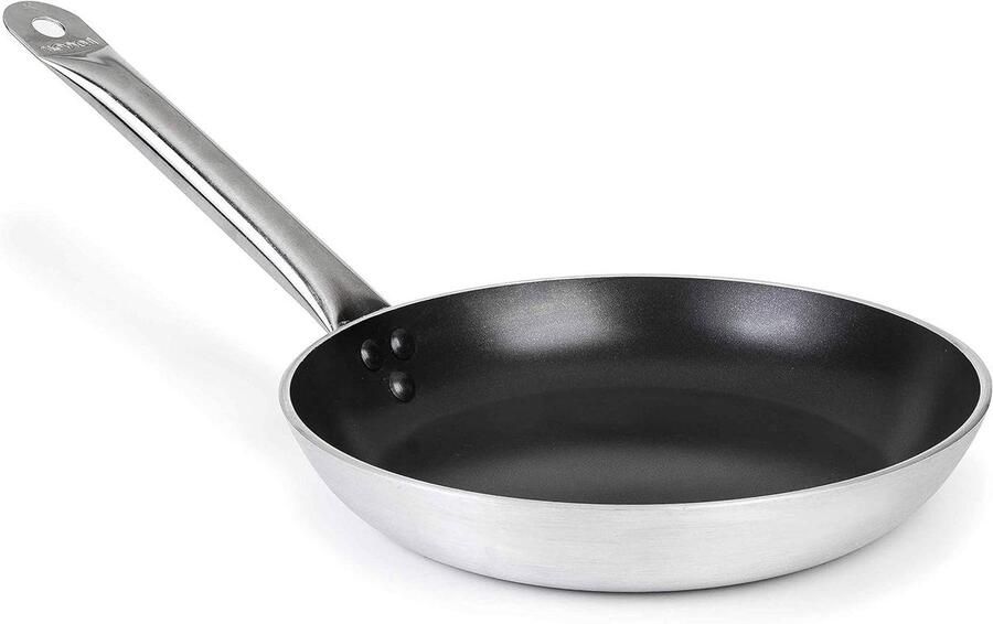 Koekenpan Professioneel koken PFOA-vrije antiaanbaklaag 20 cm Zwart