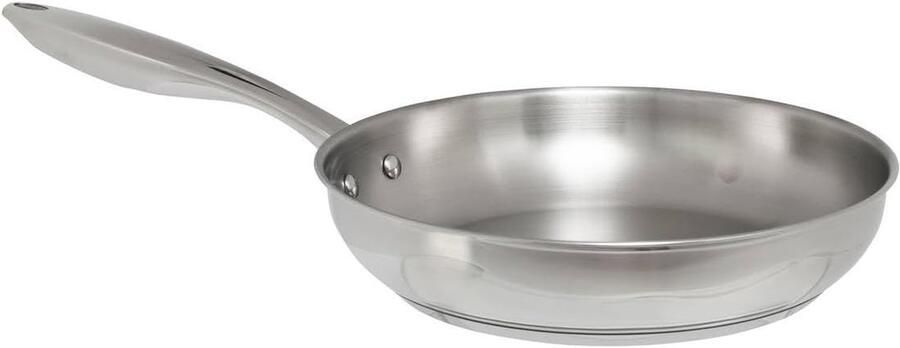 Koekenpan roestvrij staal 24 cm voor alle warmtebronnen