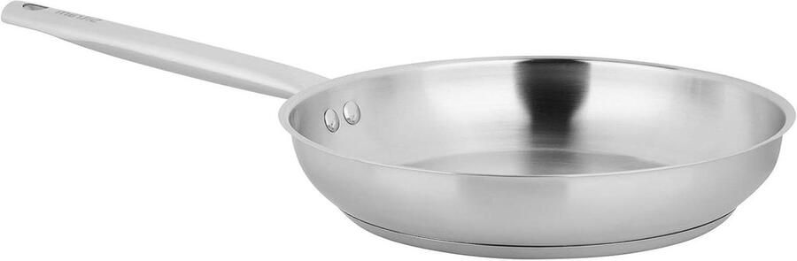 Koekenpan Roestvrij staal Gezond Koken 3-laags bodem Ø 24 cm Zilver
