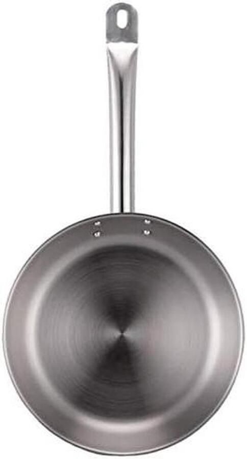 Koekenpan Roestvrij Staal Koekenpan Frypan Koken op Inductie Samengestelde Multilayer Bodem 20 cm Zilver