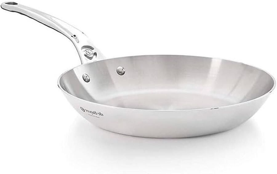 Koekenpan Roestvrij Staal Koekenpan Koken en braden Multilaagstechnologie 28 cm Zilver