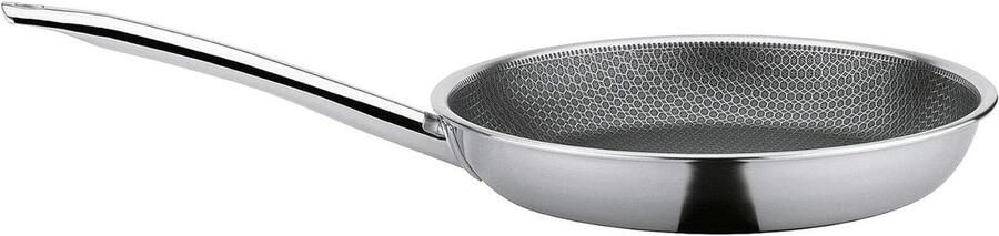 Koekenpan Roestvrij Staal Koekenpan met anti-aanbaklaag Gezond Koken PFAS-vrije anti-aanbaklaag 28 cm Zilver