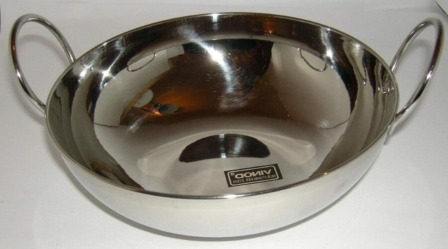Koekenpan Roestvrij Staal Koekenpan met Handvat Koken en Bakken Dubbele Handgreep 16 cm Zilverkleurig