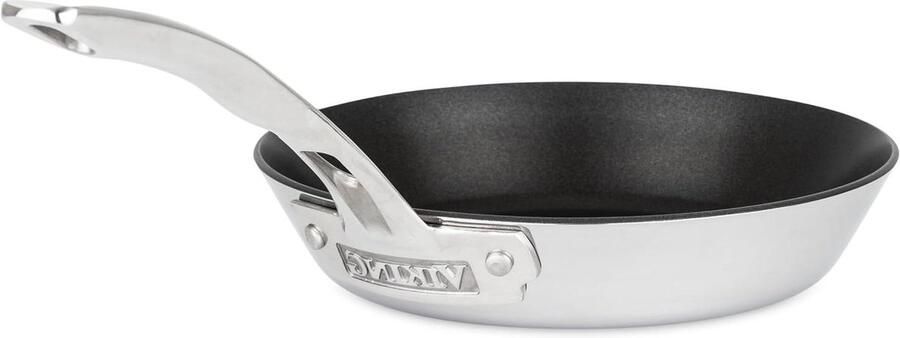 Koekenpan Roestvrij Staal Koekenpan Non-stick Koken en Bakken 3-Laags Constructie 20 cm Zilver