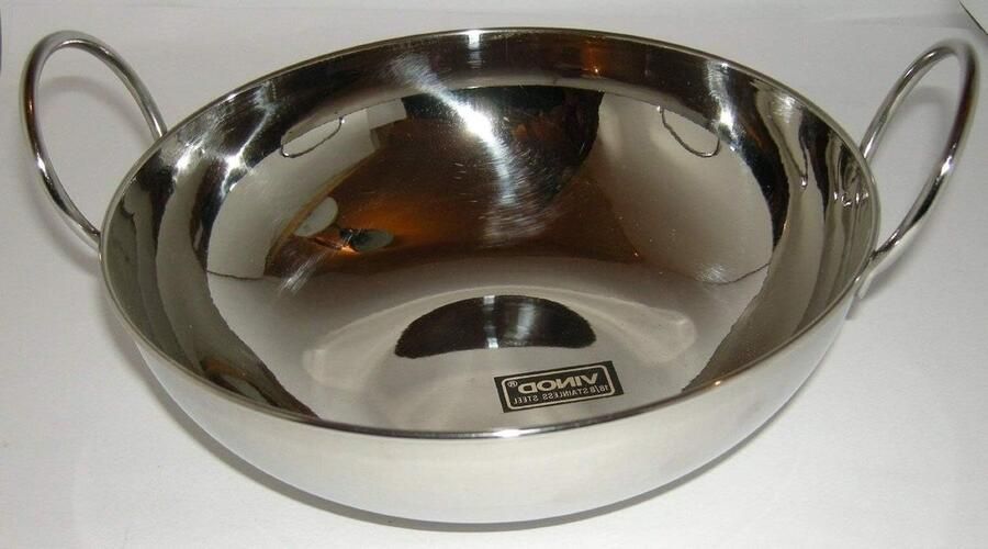 Koekenpan Roestvrij Staal Koekenpan Platte Bodem Koken en Bakken Dubbele Handgreep 16 cm Zilverkleurig