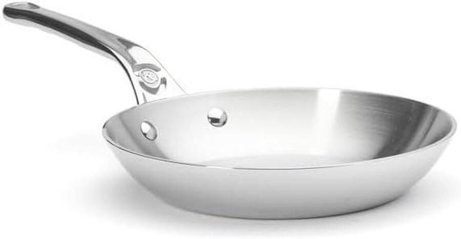 Koekenpan Roestvrij Staal Koekenpan RVS Koken en Bakken Meerlaags Materiaal 20 cm Zilver