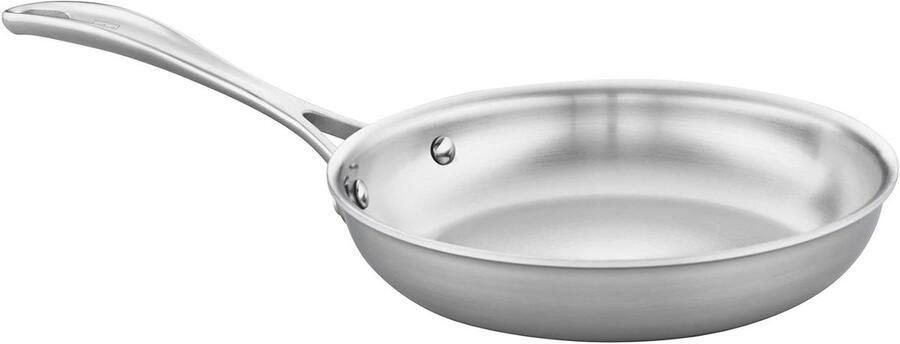 Koekenpan Roestvrij staal Koken en bakken 3-laags constructie 20 cm Zilver