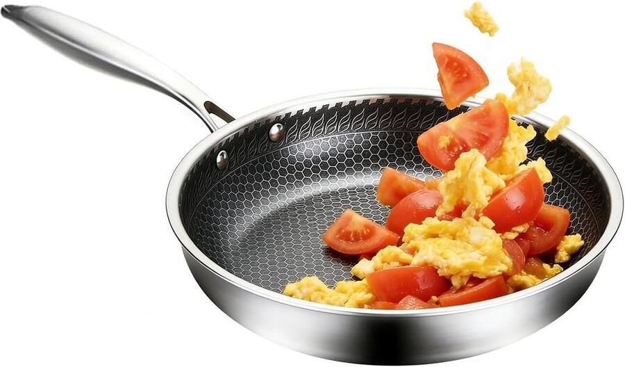 Koekenpan Roestvrij Staal Koken en Bakken Antiaanbaklaag Niet gespecificeerd Veelkleurig