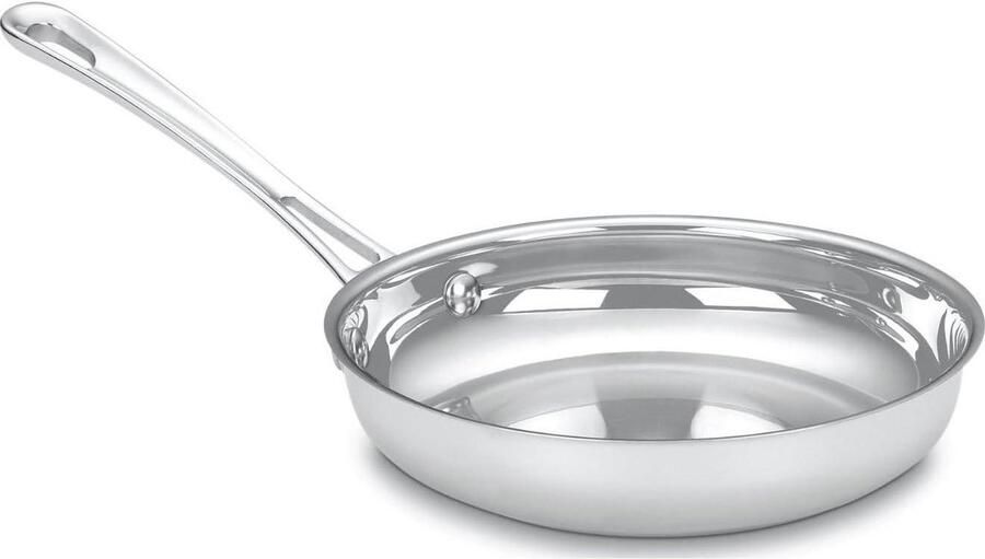 Koekenpan Roestvrij Staal Koken en Bakken Gelijkmatige Warmteverdeling 20 cm Zilver