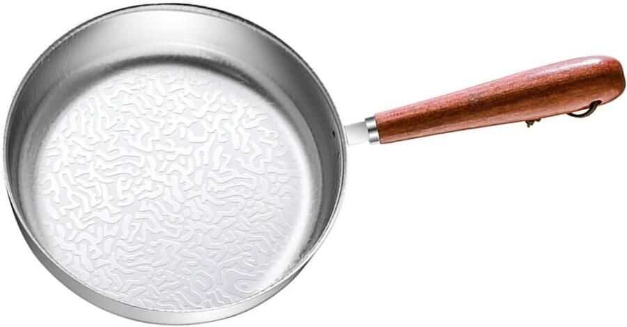 Koekenpan Roestvrij Staal Koken voor één persoon Anti-aanbaklaag 16 cm Zilver