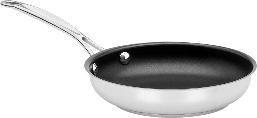 Koekenpan Roestvrijstaal Koekenpan Antiaanbak Dagelijks Koken PFAS-vrij Keramisch 20 cm Zilver