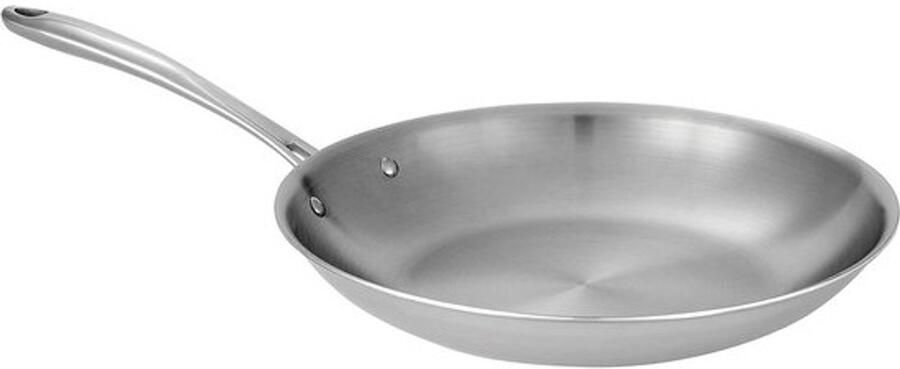Koekenpan Roestvrijstalen koekenpan Dagelijks koken Tri-Ply Clad-constructie 30 cm Gepolijst